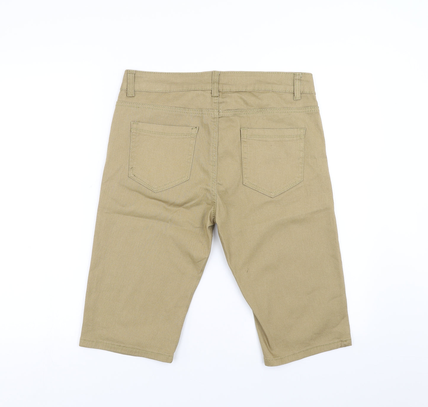 Noroze Womens Beige  Denim Bermuda Shorts Size 14