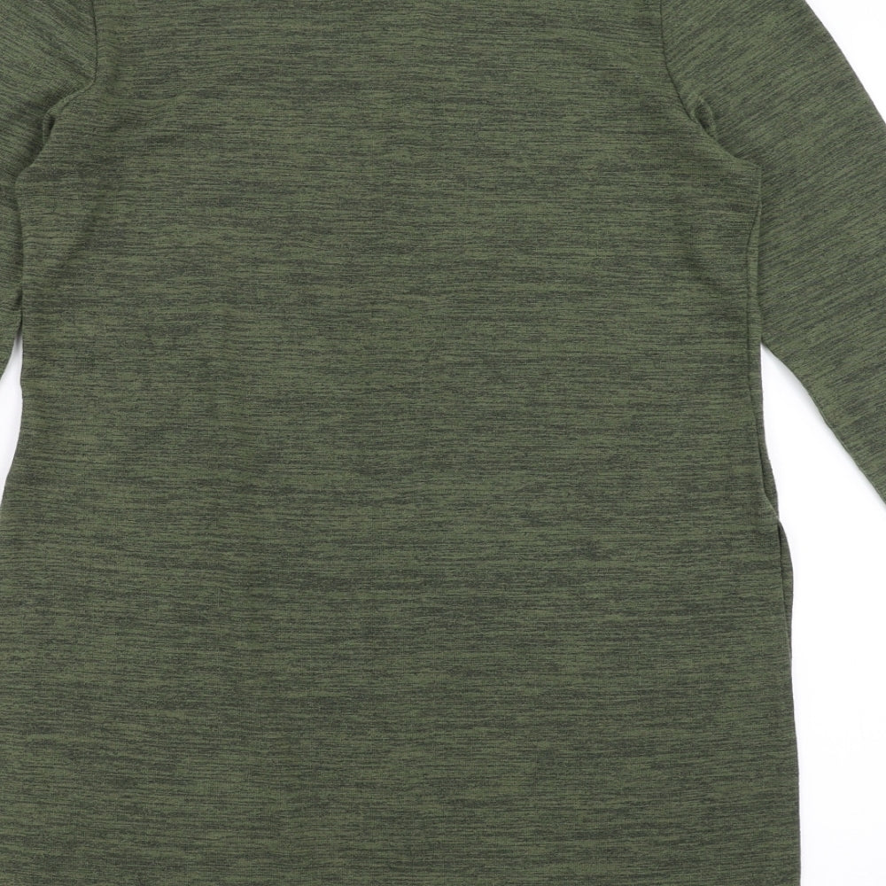 Bonmarché Womens Green   Jumper Dress  Size 10  - side slits