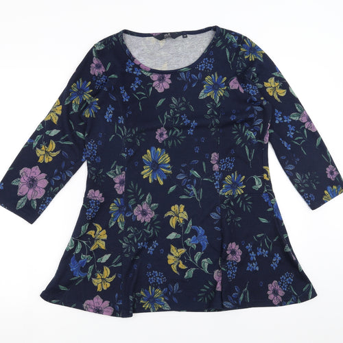 ISLE Womens Blue Floral  Pullover Jumper Size 10