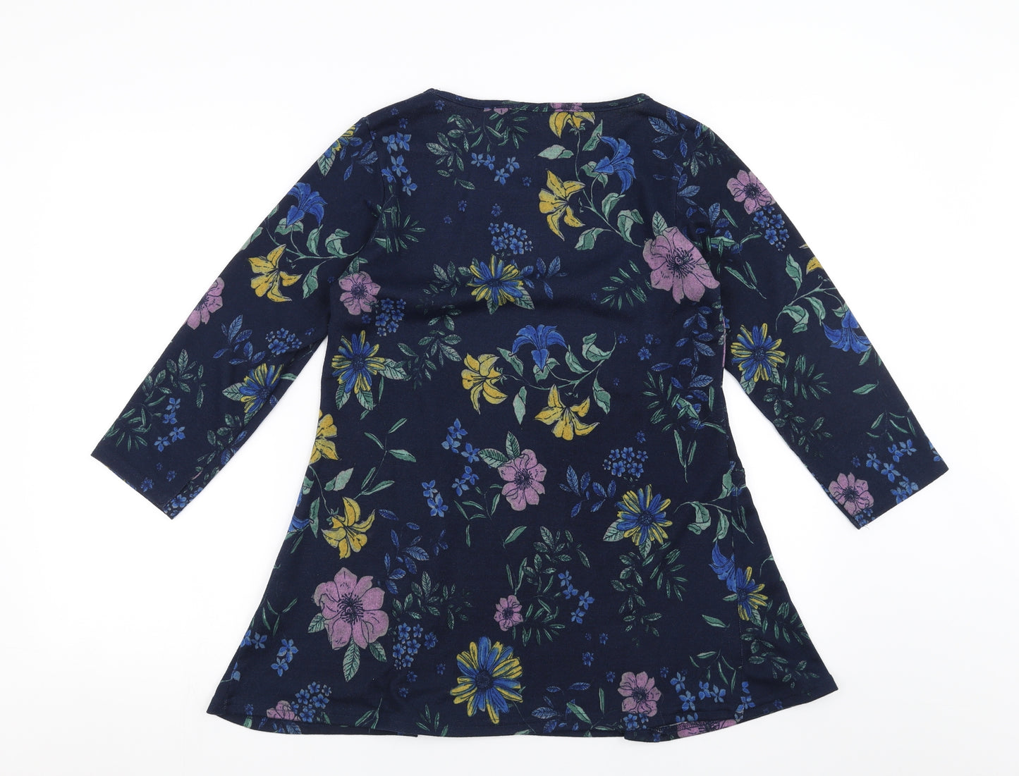 ISLE Womens Blue Floral  Pullover Jumper Size 10