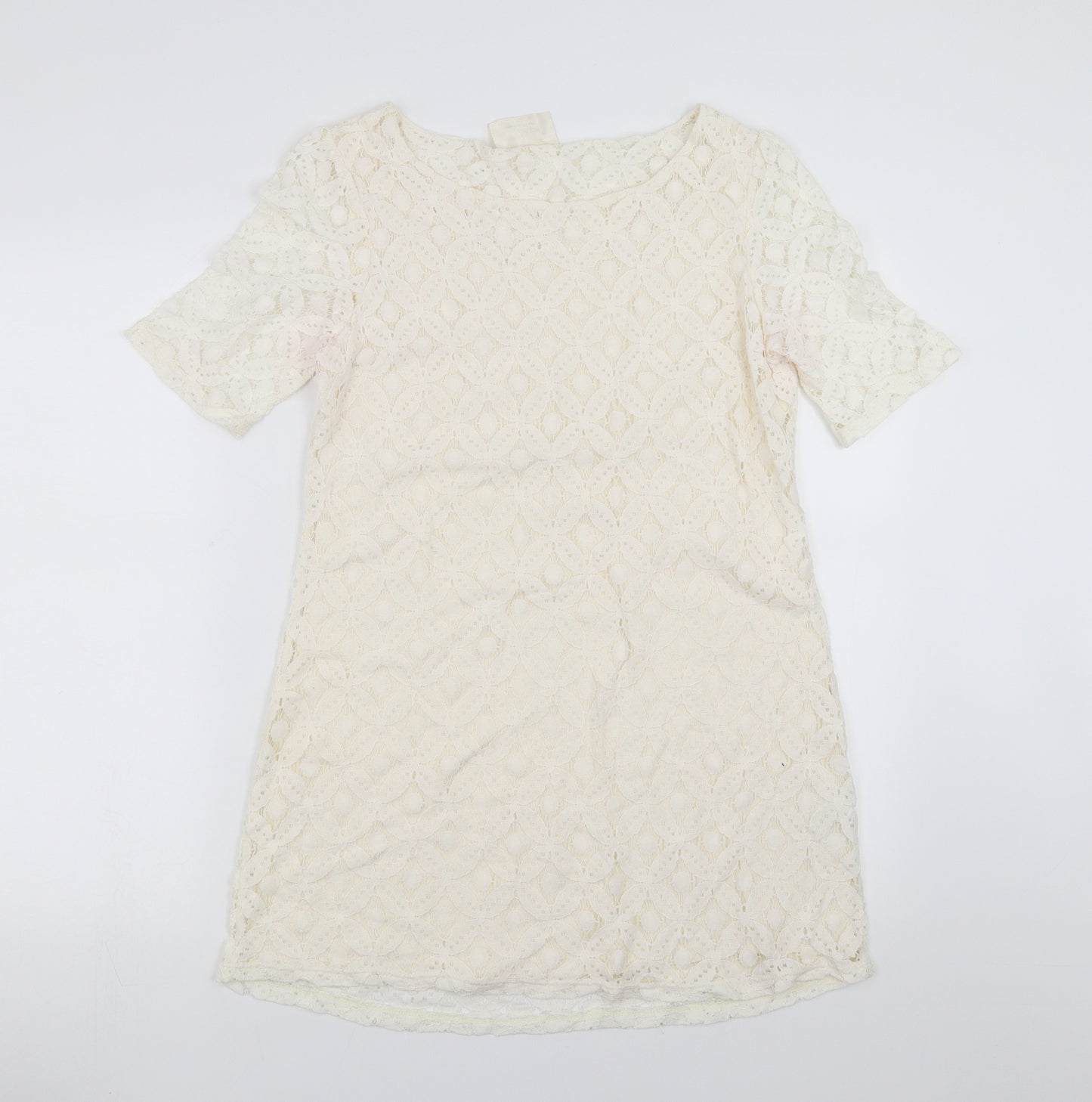NEXT Womens Ivory Floral  Shift  Size 12  - lace