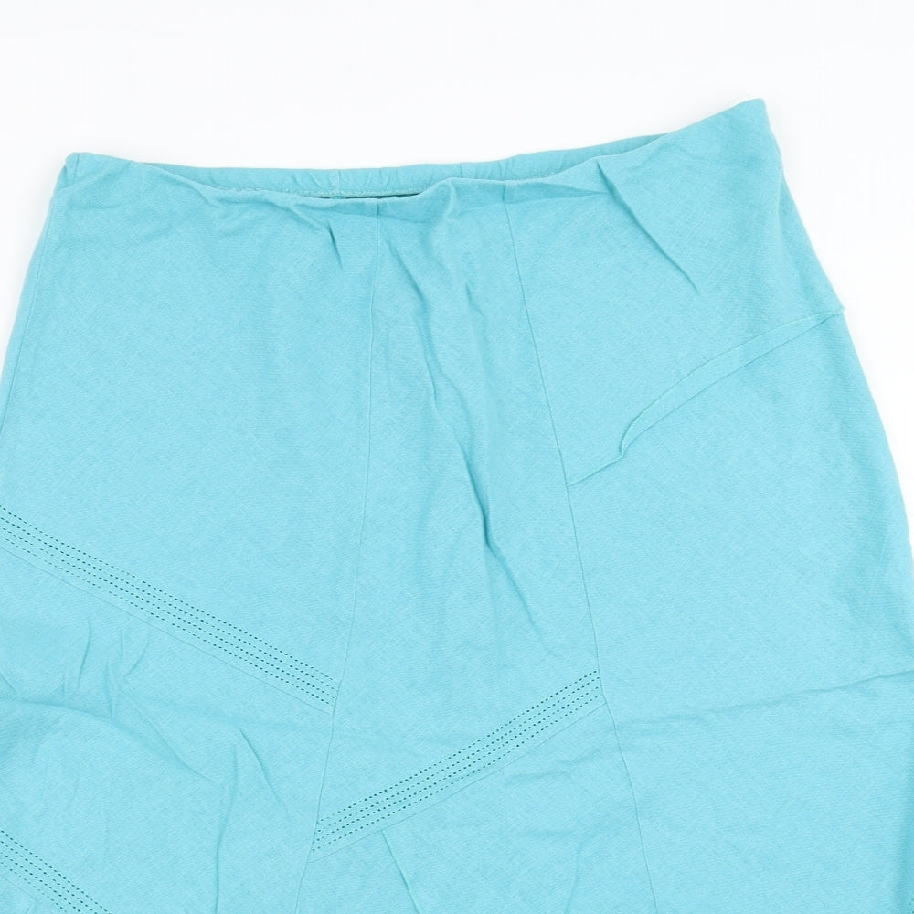 Marks and Spencer Womens Blue   A-Line Skirt Size 14