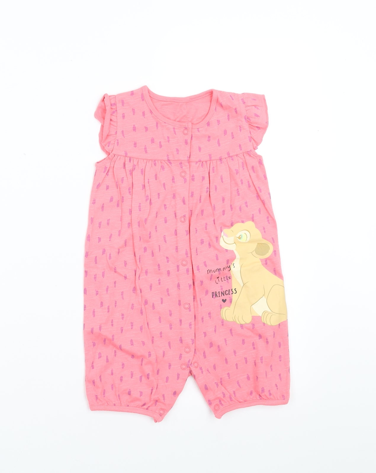 George Girls Pink Geometric  Romper One-Piece Size 12-18 Months  - mummys little princess