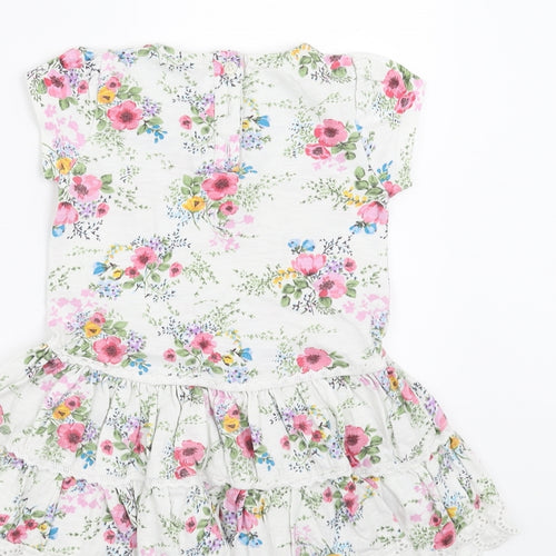 NEXT Girls White Floral  Fit & Flare  Size 12-18 Months