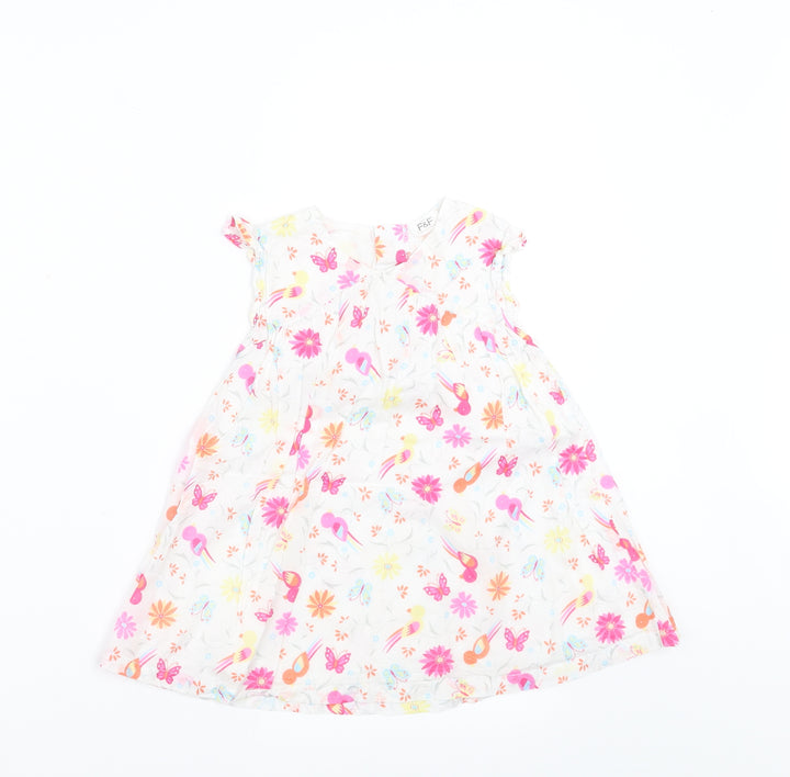 F&F Girls Pink Floral Shift Size 12-18 Months