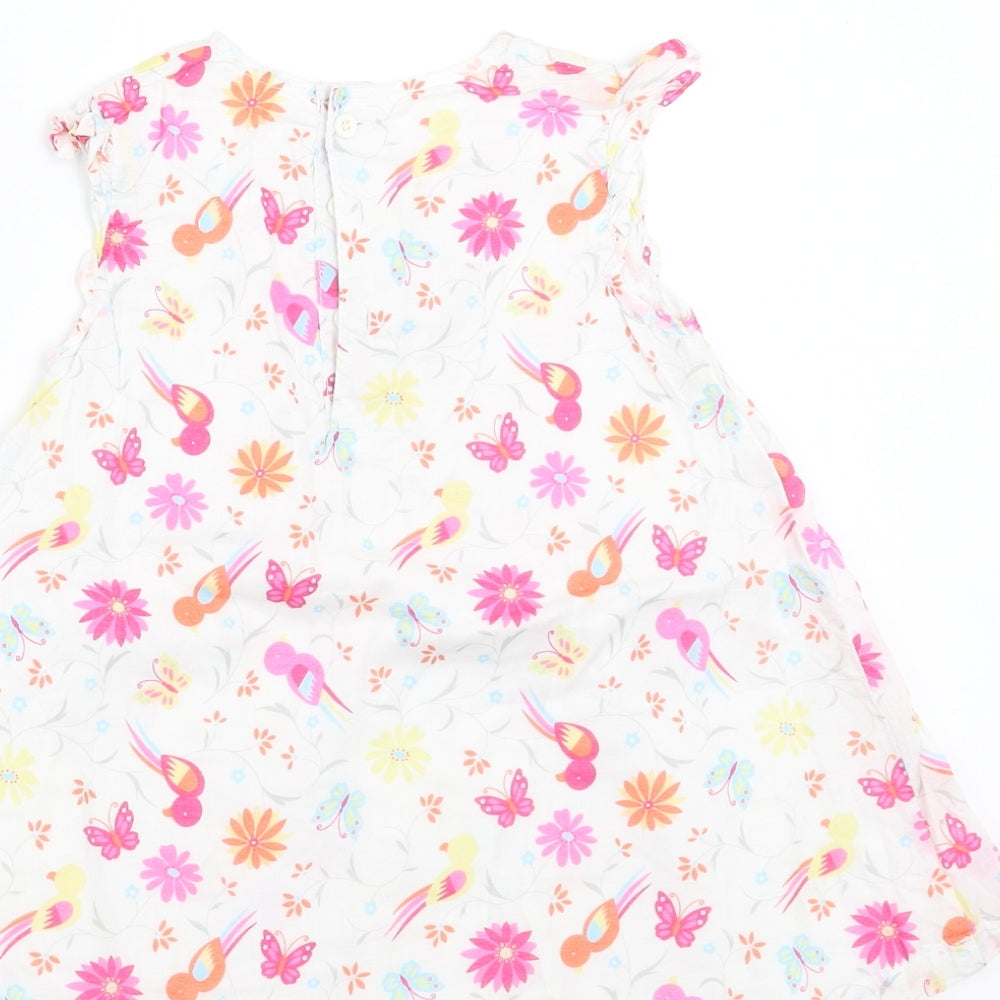 F&F Girls Pink Floral  Shift  Size 12-18 Months