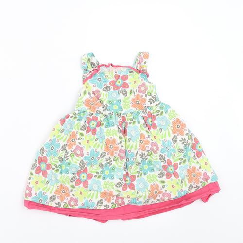 Sainsburys Girls Multicoloured Floral  Fit & Flare  Size 12-18 Months