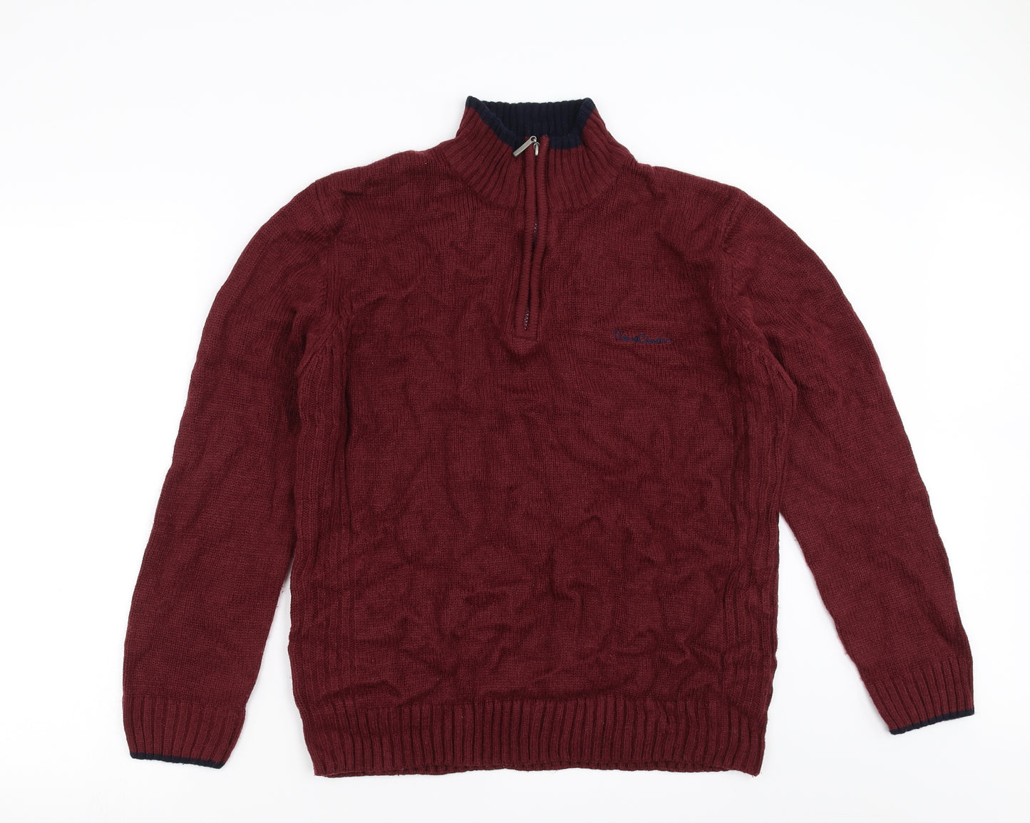 Pierre Cardin Mens Red   Pullover Jumper Size L