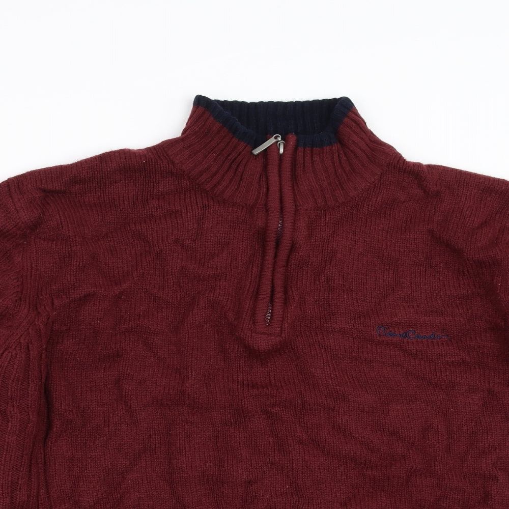 Pierre Cardin Mens Red   Pullover Jumper Size L