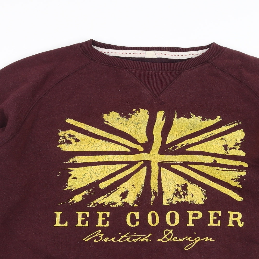 Lee Cooper Mens Purple   Pullover Sweatshirt Size M  - Union Jack