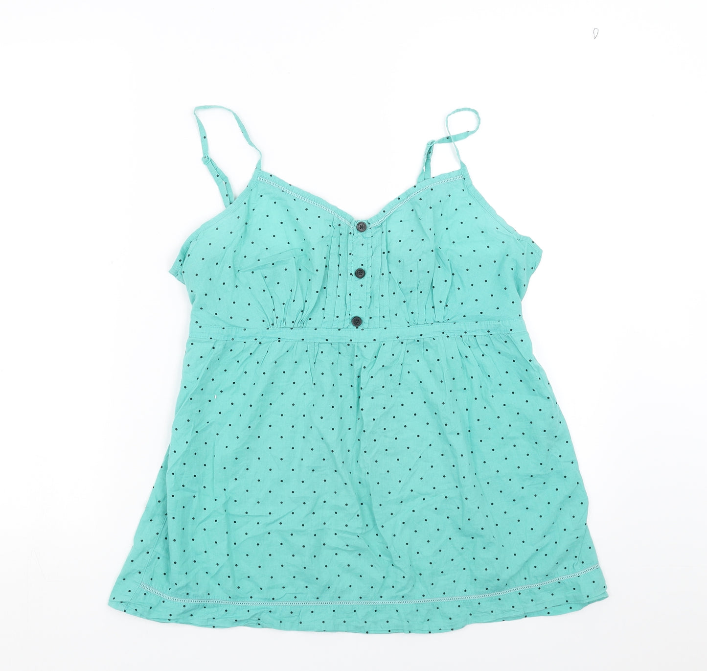 F&F Womens Green Polka Dot  Camisole Blouse Size 16
