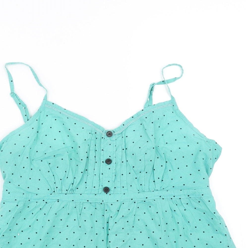 F&F Womens Green Polka Dot  Camisole Blouse Size 16