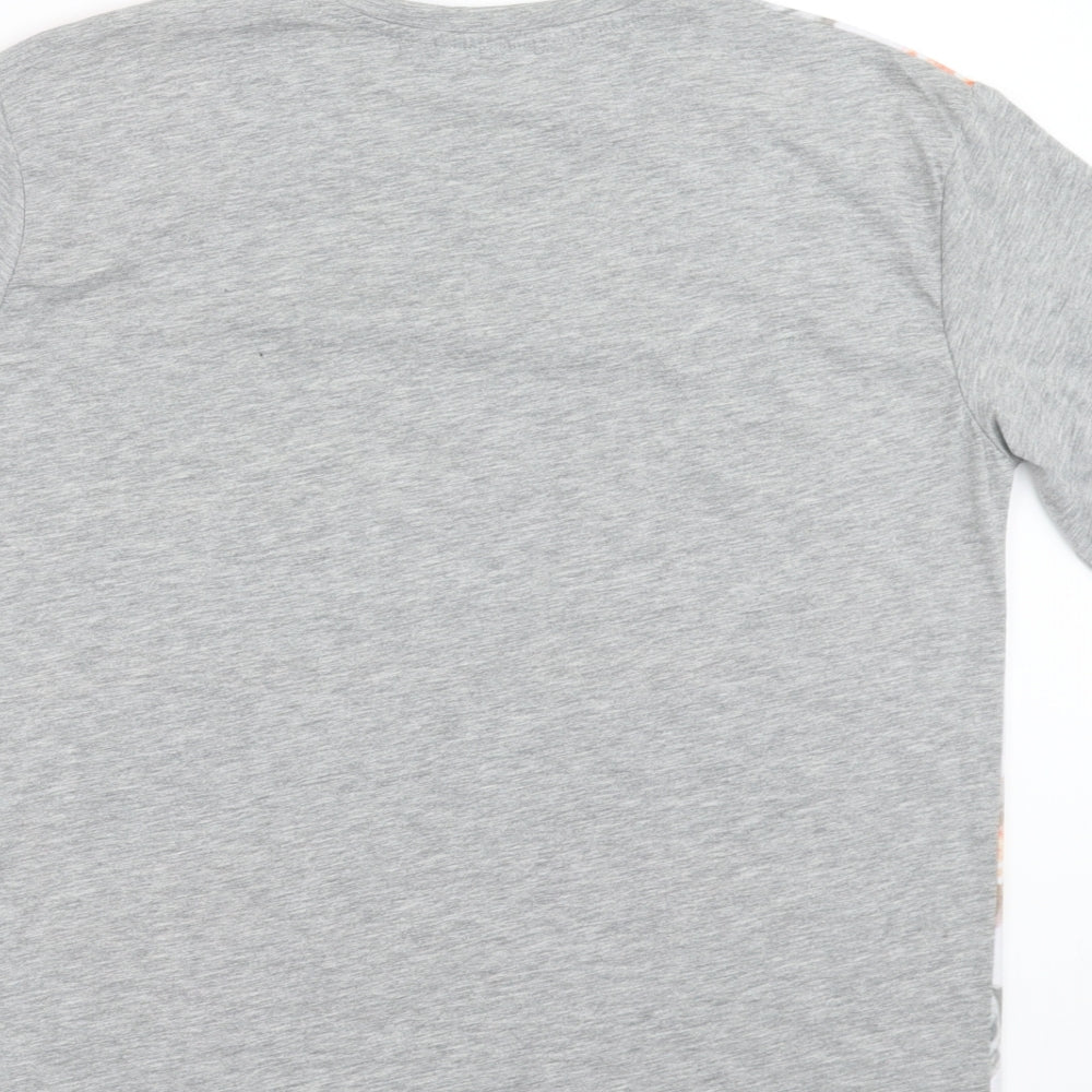 Primark Womens Grey   Basic T-Shirt Size 10  - romance floral design