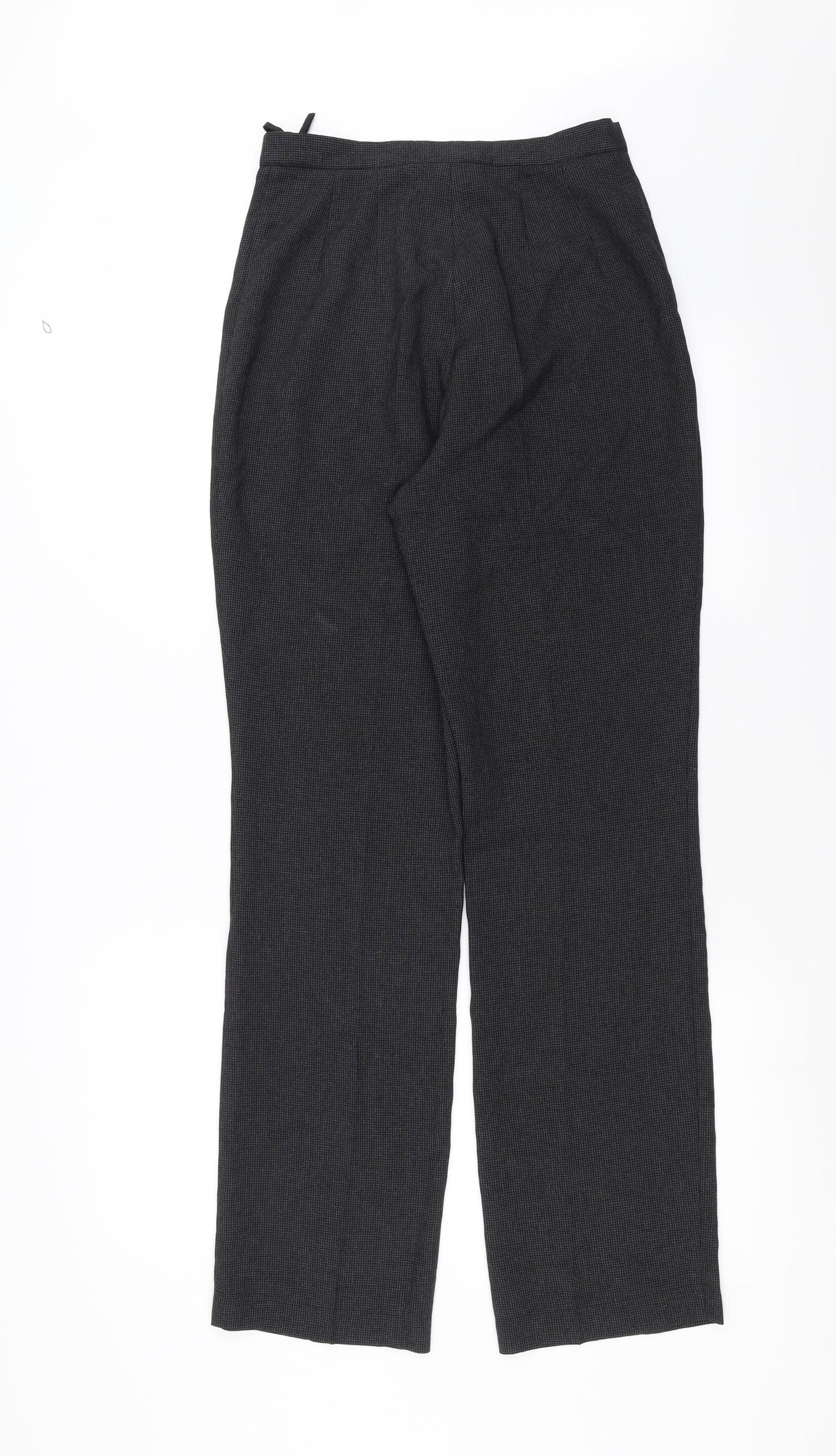 Tara Womens Grey Houndstooth  Trousers  Size 8 L30 in