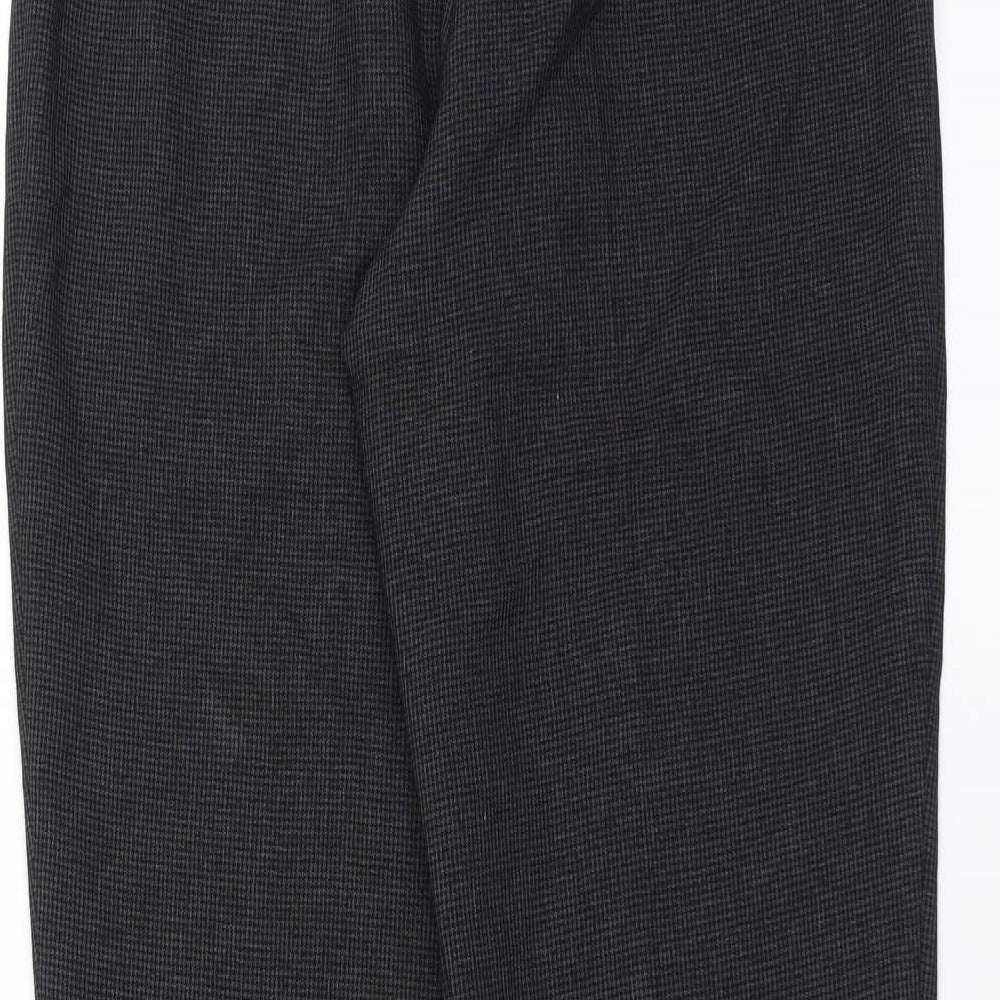 Tara Womens Grey Houndstooth  Trousers  Size 8 L30 in