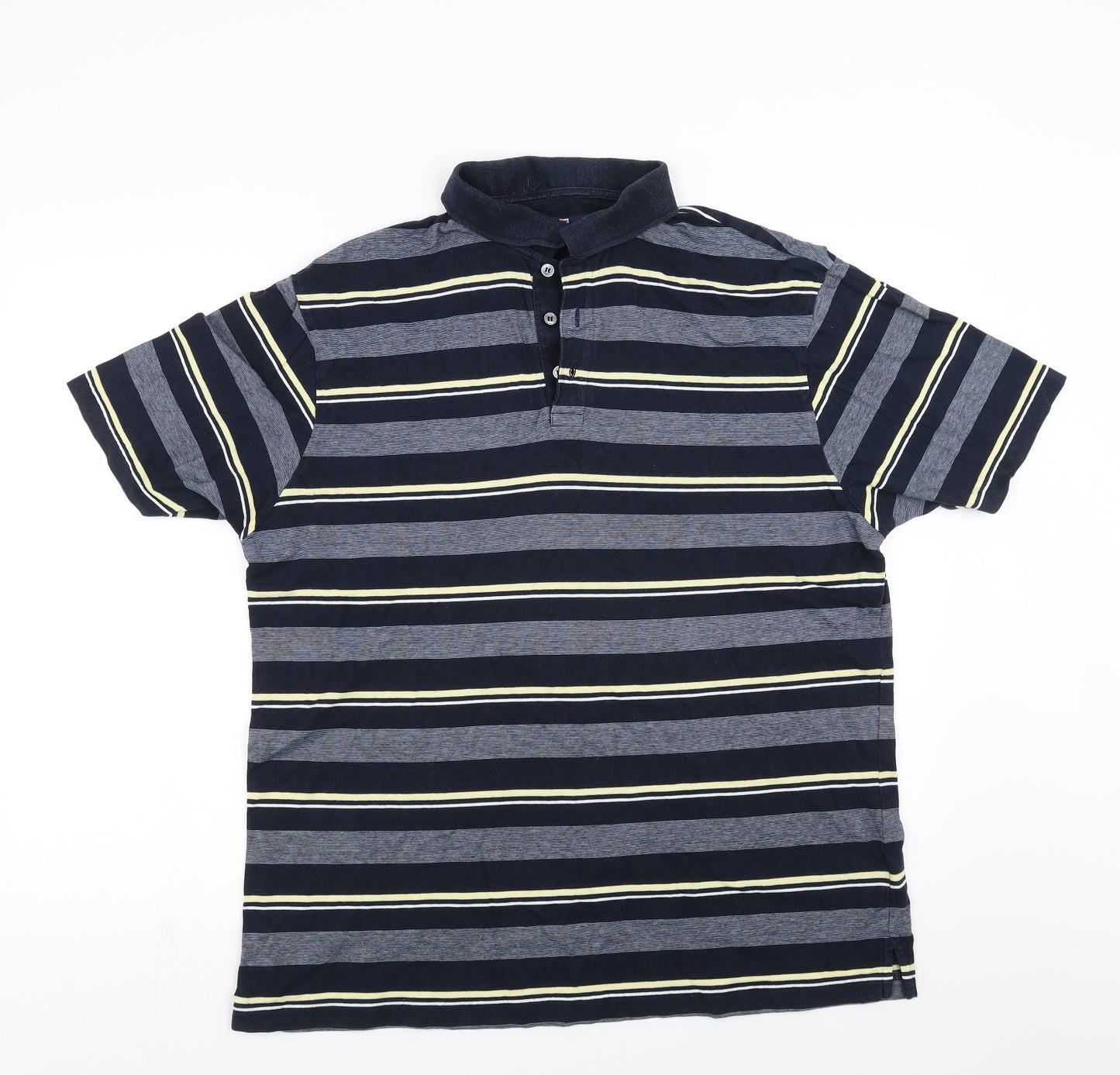 Marks and Spencer Mens Blue Striped   Polo Size M