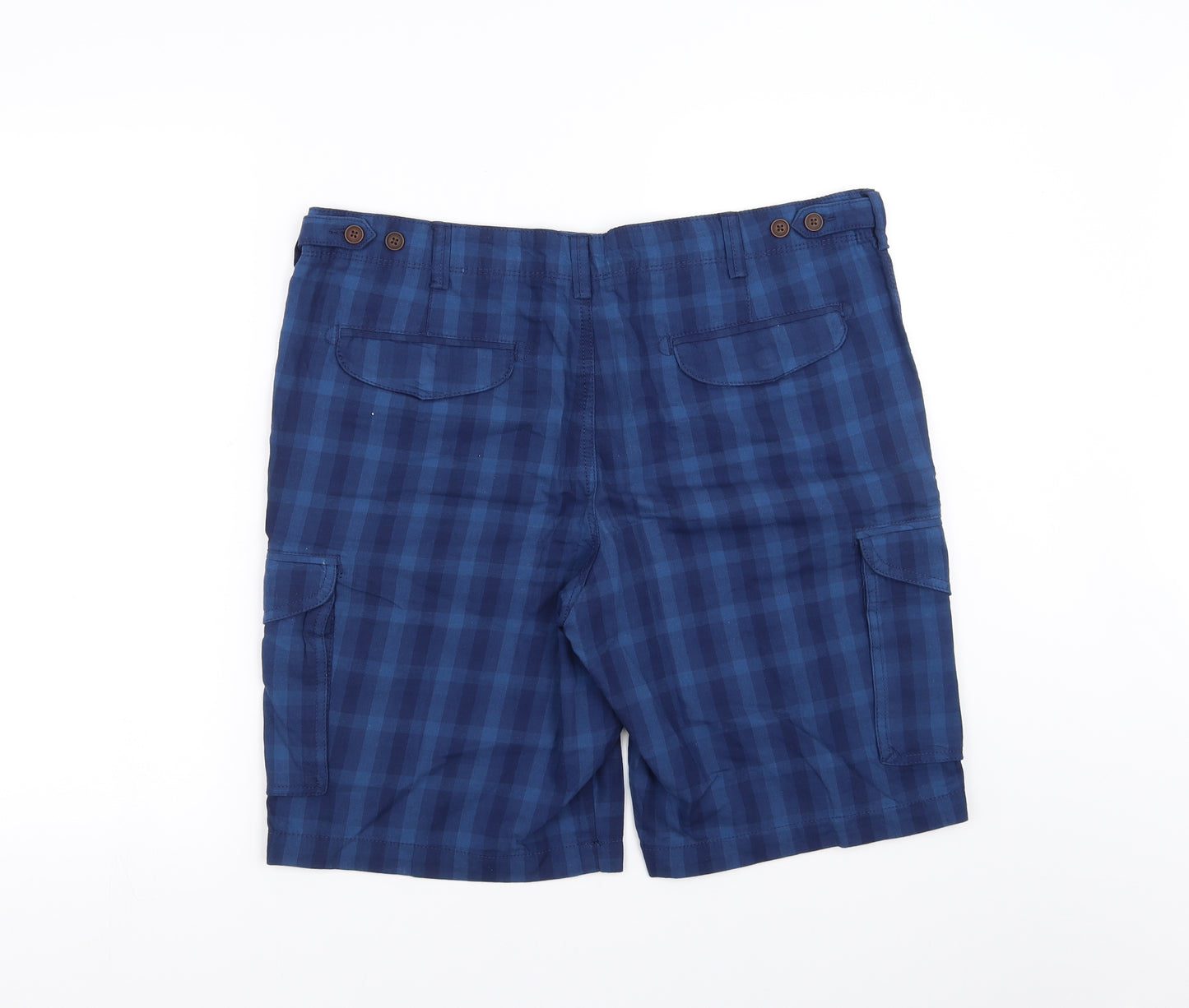 Sainsburys Mens Blue Check  Bermuda Shorts Size 36 in