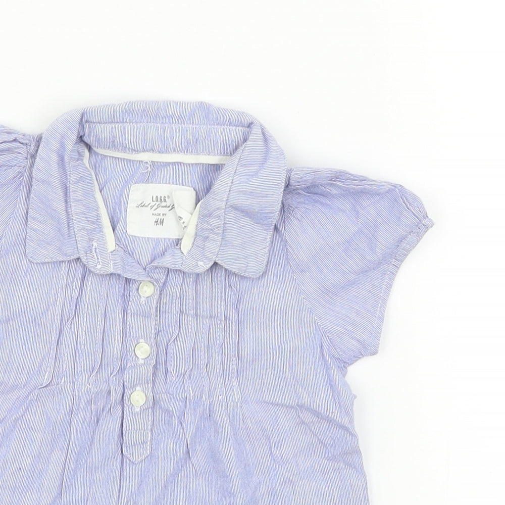 H&M Girls Blue   Fit & Flare  Size 6-9 Months