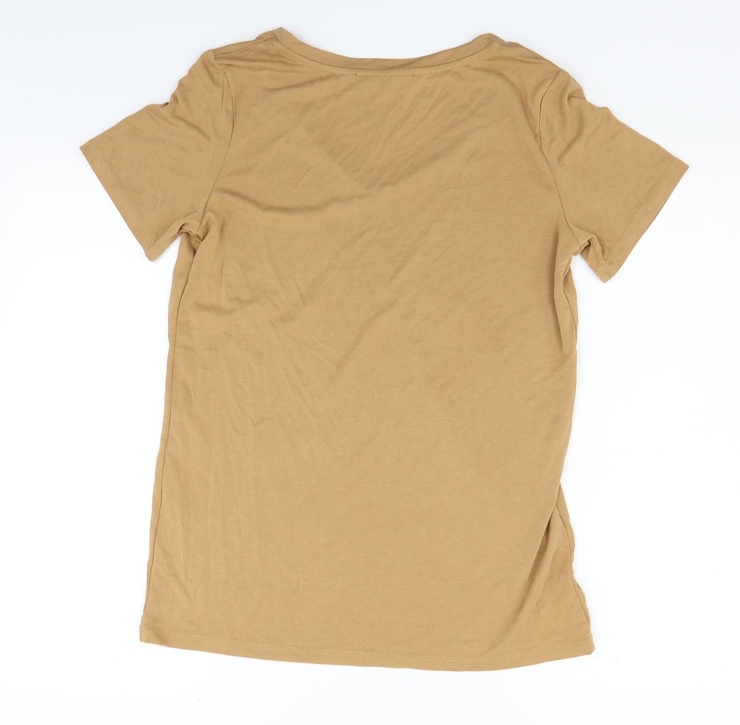 Very Womens Beige   Basic T-Shirt Size 10