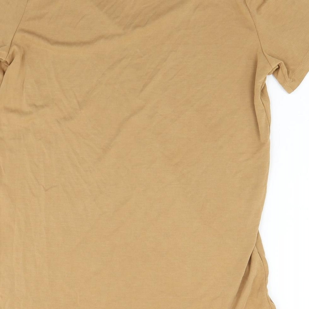 Very Womens Beige   Basic T-Shirt Size 10
