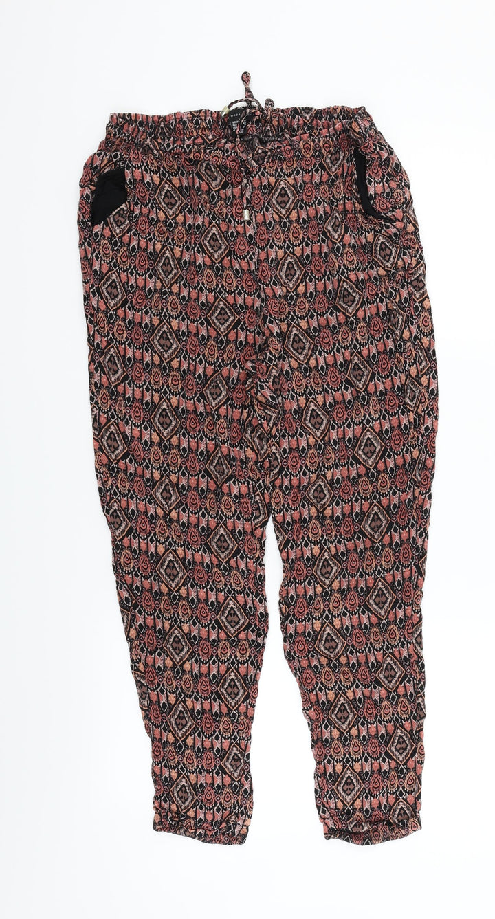 Atmosphere Womens Black Geometric  Jegging Trousers Size 12 L25 in