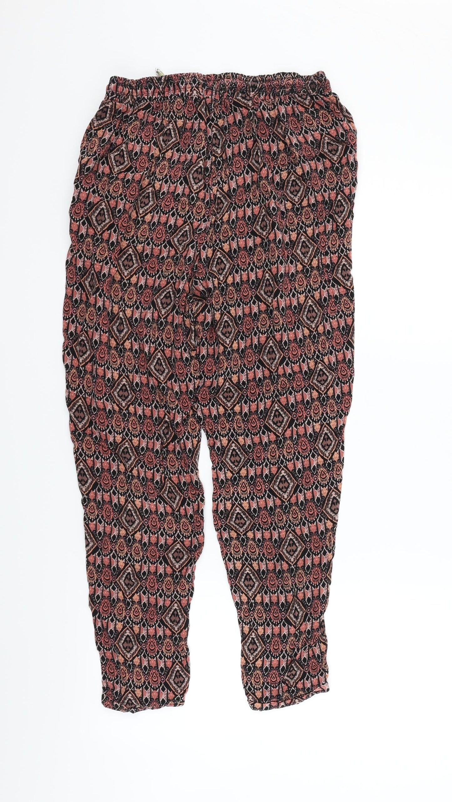 Atmosphere Womens Black Geometric  Jegging Trousers Size 12 L25 in