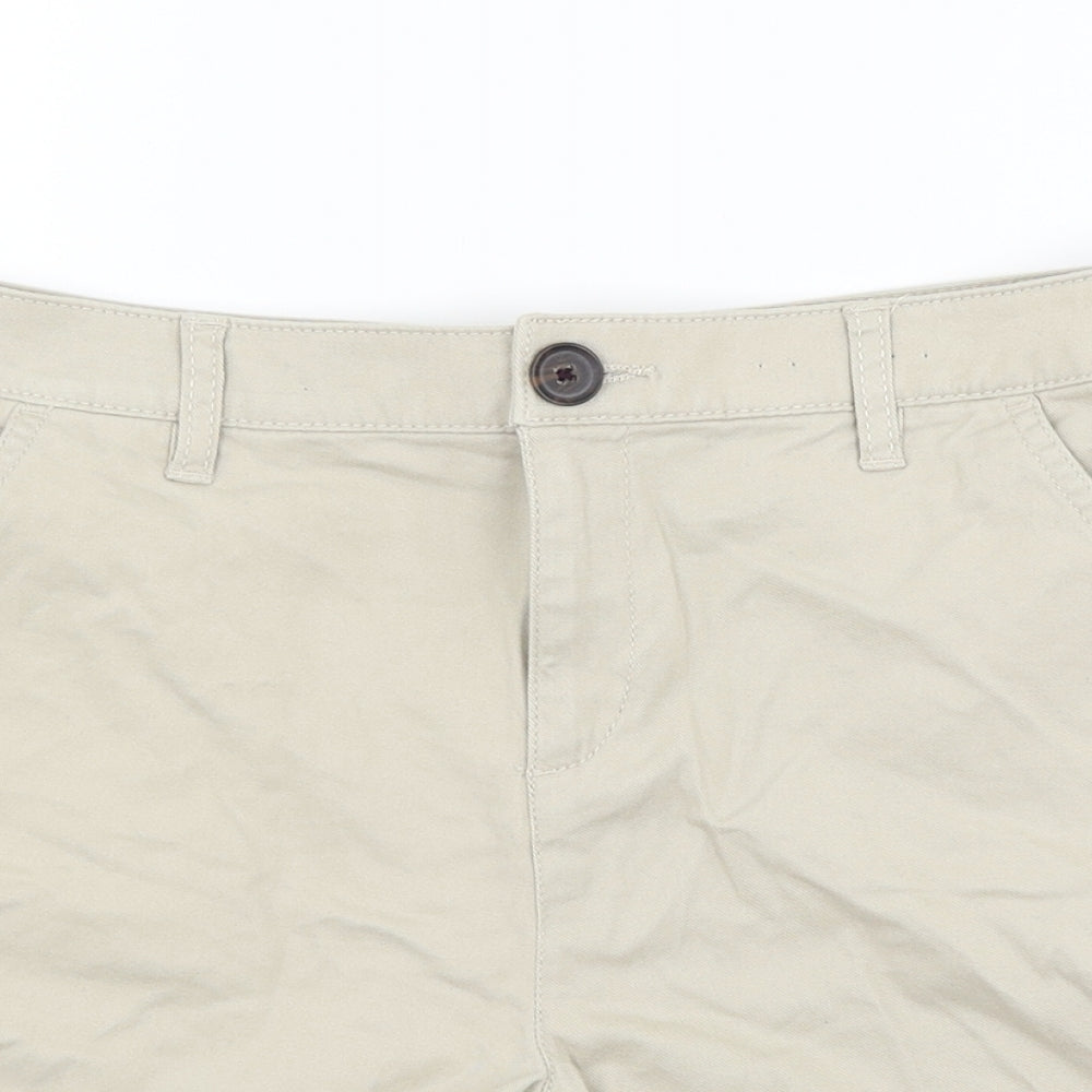 F&F Womens Beige   Cut-Off Shorts Size 8