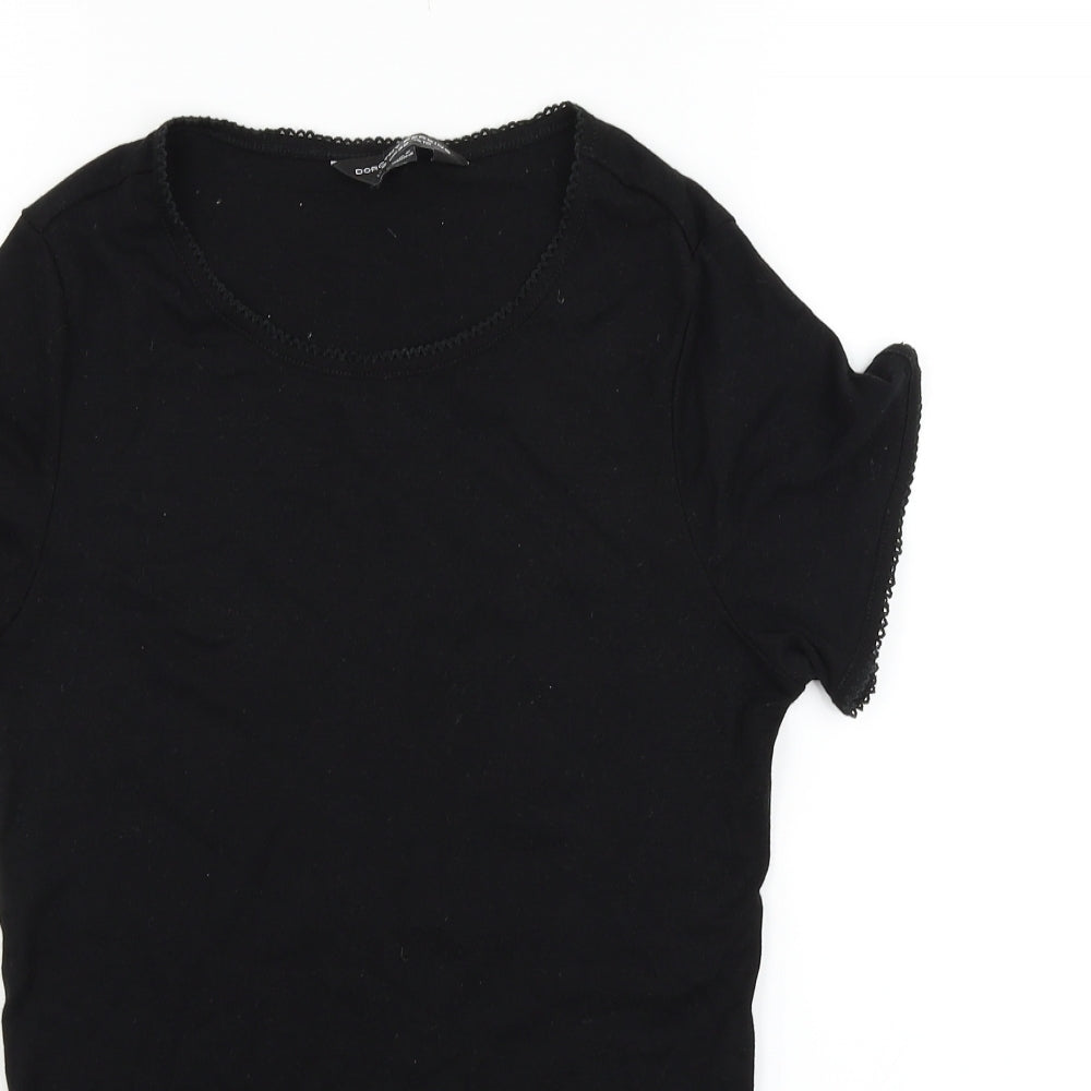 Dorothy Perkins Womens Black   Basic T-Shirt Size 10