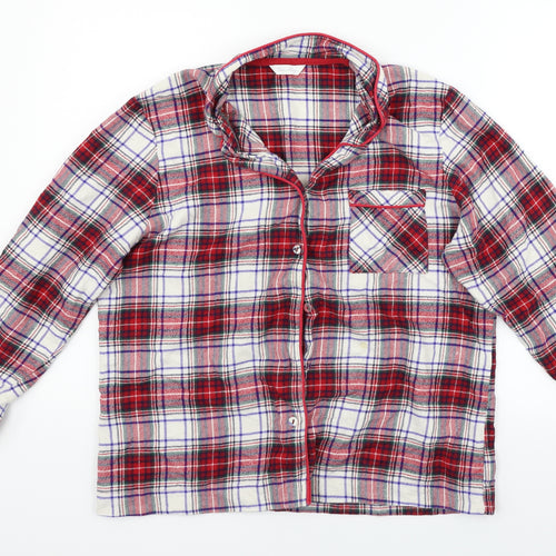 Marks and Spencer Womens Red Check  Basic Button-Up Size 12
