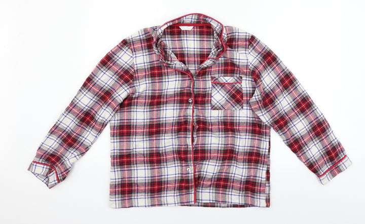 Marks and Spencer Womens Red Check  Basic Button-Up Size 12