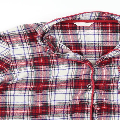 Marks and Spencer Womens Red Check  Basic Button-Up Size 12