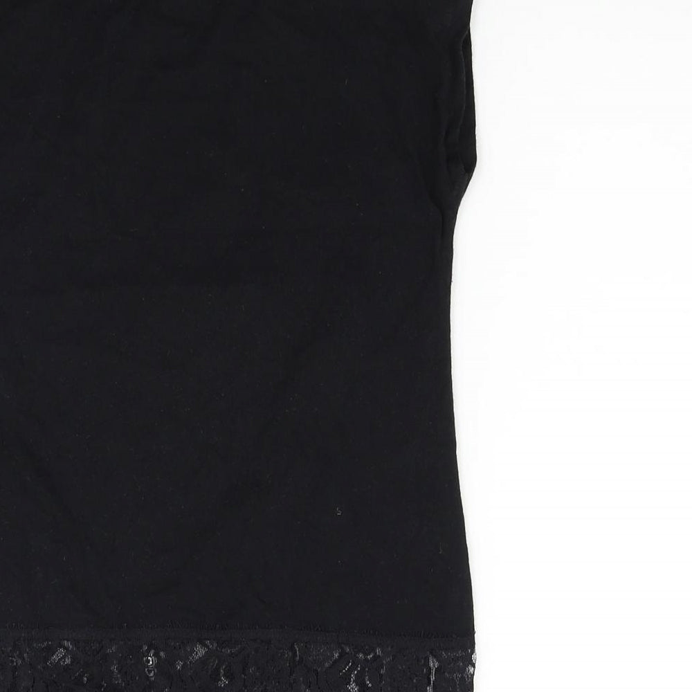 F&F Girls Black   Basic T-Shirt Size 6-7 Years