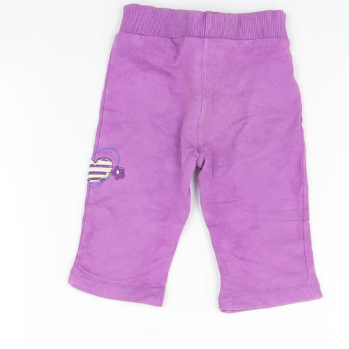 bc baby Girls Purple   Jogger Trousers Size 6-9 Months