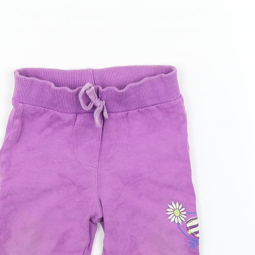 bc baby Girls Purple   Jogger Trousers Size 6-9 Months