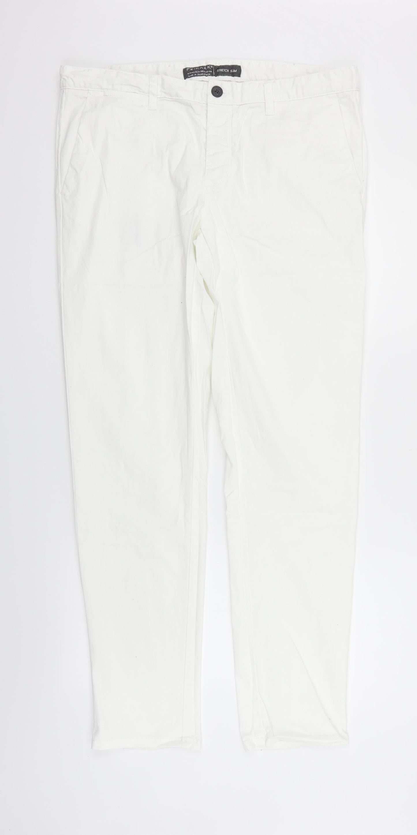 deniem & co Womens White   Trousers  Size L L32 in