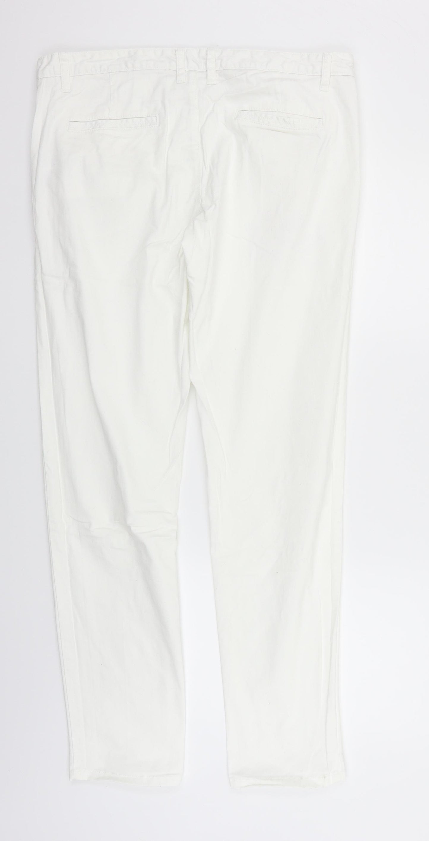 deniem & co Womens White   Trousers  Size L L32 in