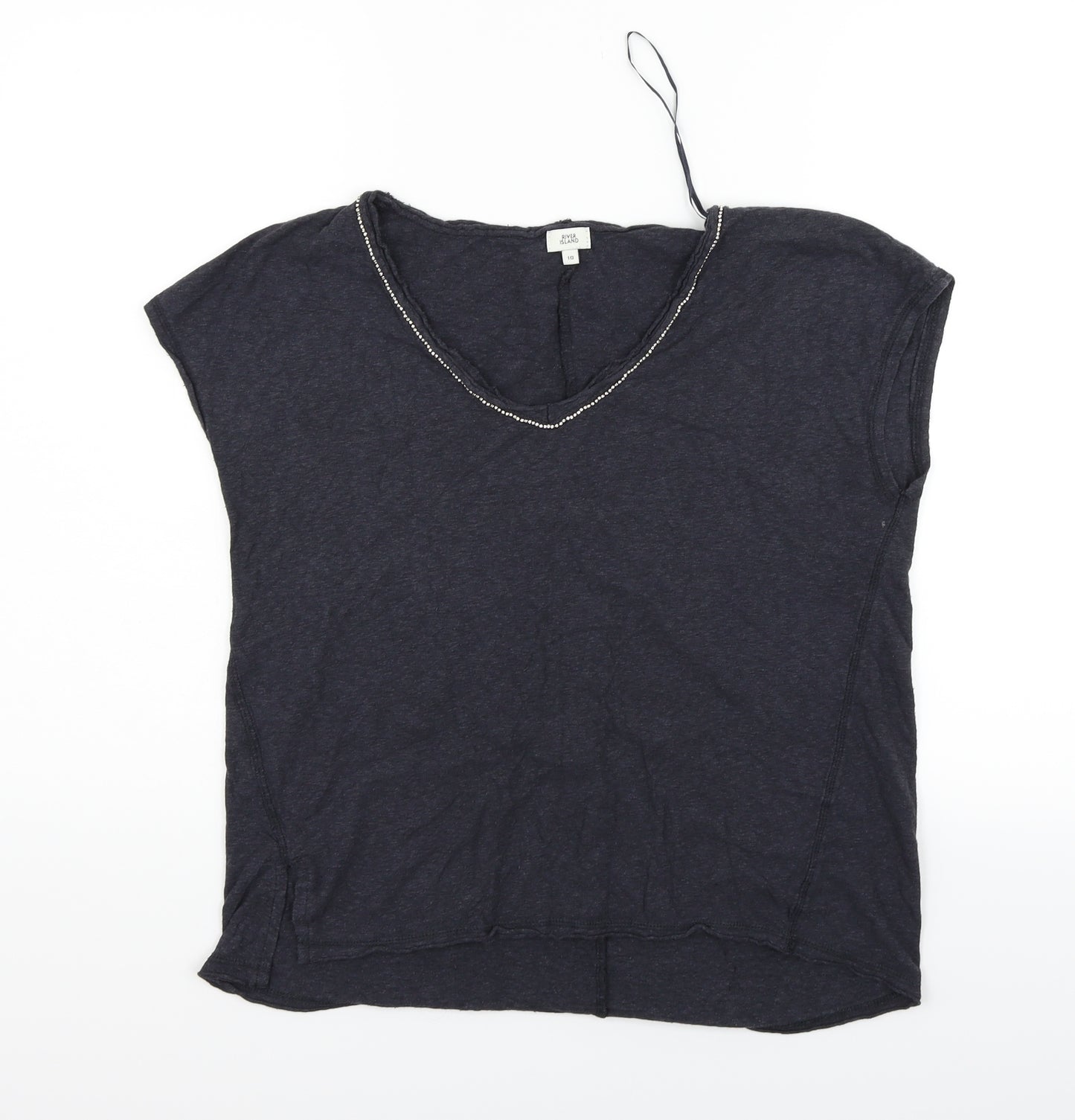 River Island Womens Blue   Basic T-Shirt Size 10