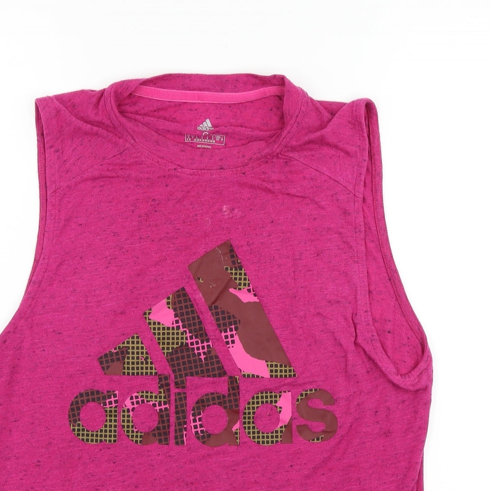 adidas Womens Pink   Basic T-Shirt Size S