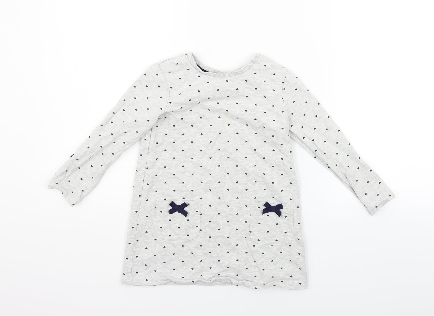 George Girls Grey   Jumper Dress  Size 4-5 Years