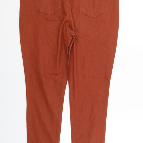 PEP&CO Womens Orange   Straight Jeans Size 14 L28 in