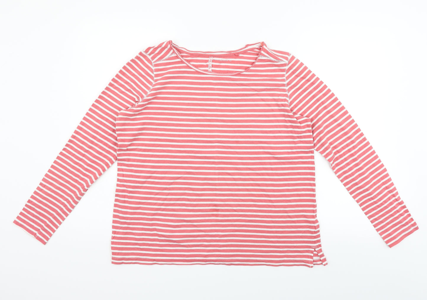 NEXT Womens Red Striped  Basic T-Shirt Size 16