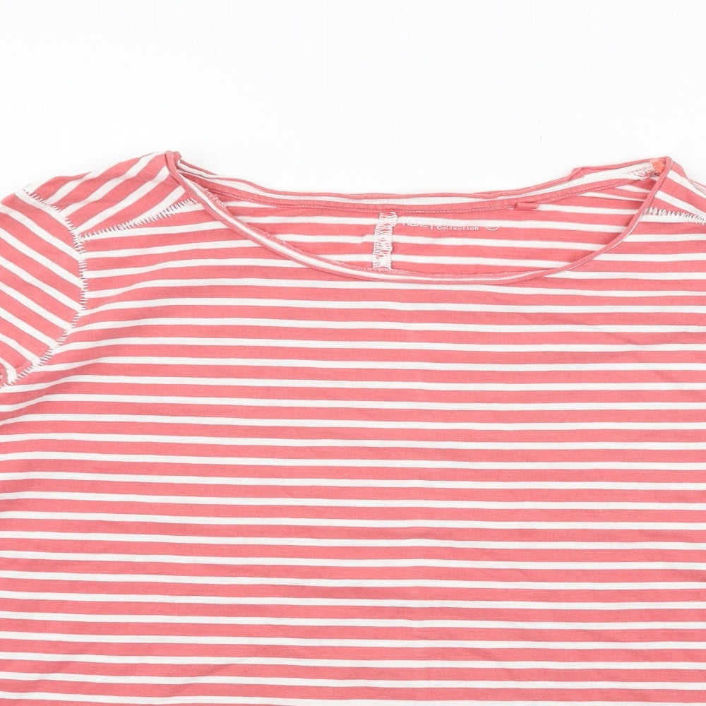 NEXT Womens Red Striped  Basic T-Shirt Size 16