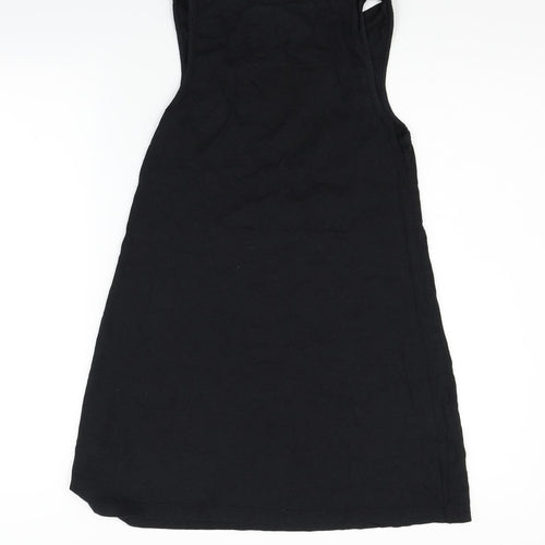 deniem & co Womens Black Floral  Fit & Flare  Size 8