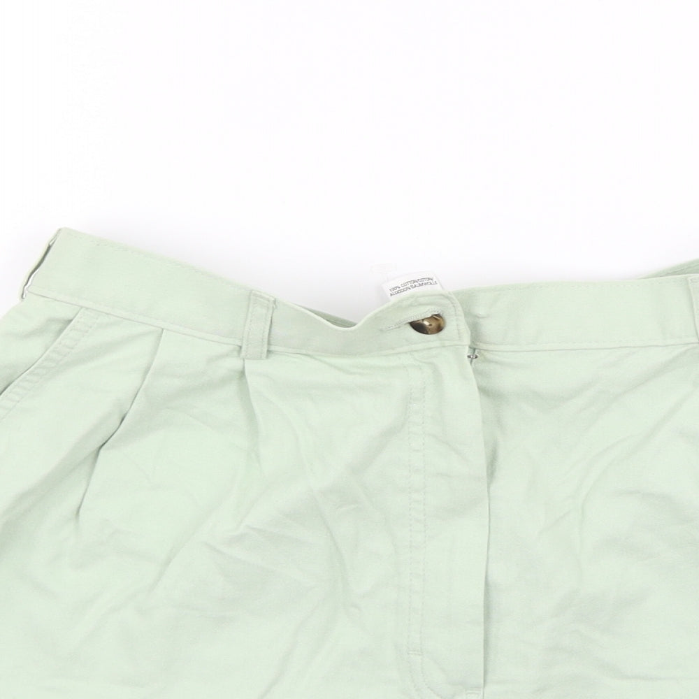 Marks and Spencer Womens Green   Cut-Off Shorts Size 16