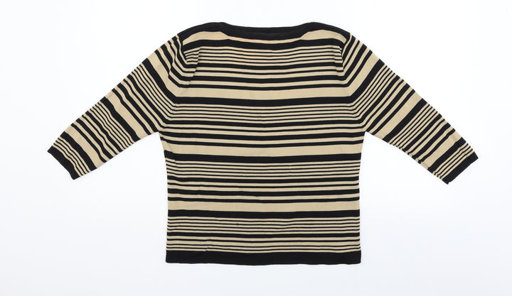 Bonmarché Womens Beige Striped  Pullover Jumper Size M