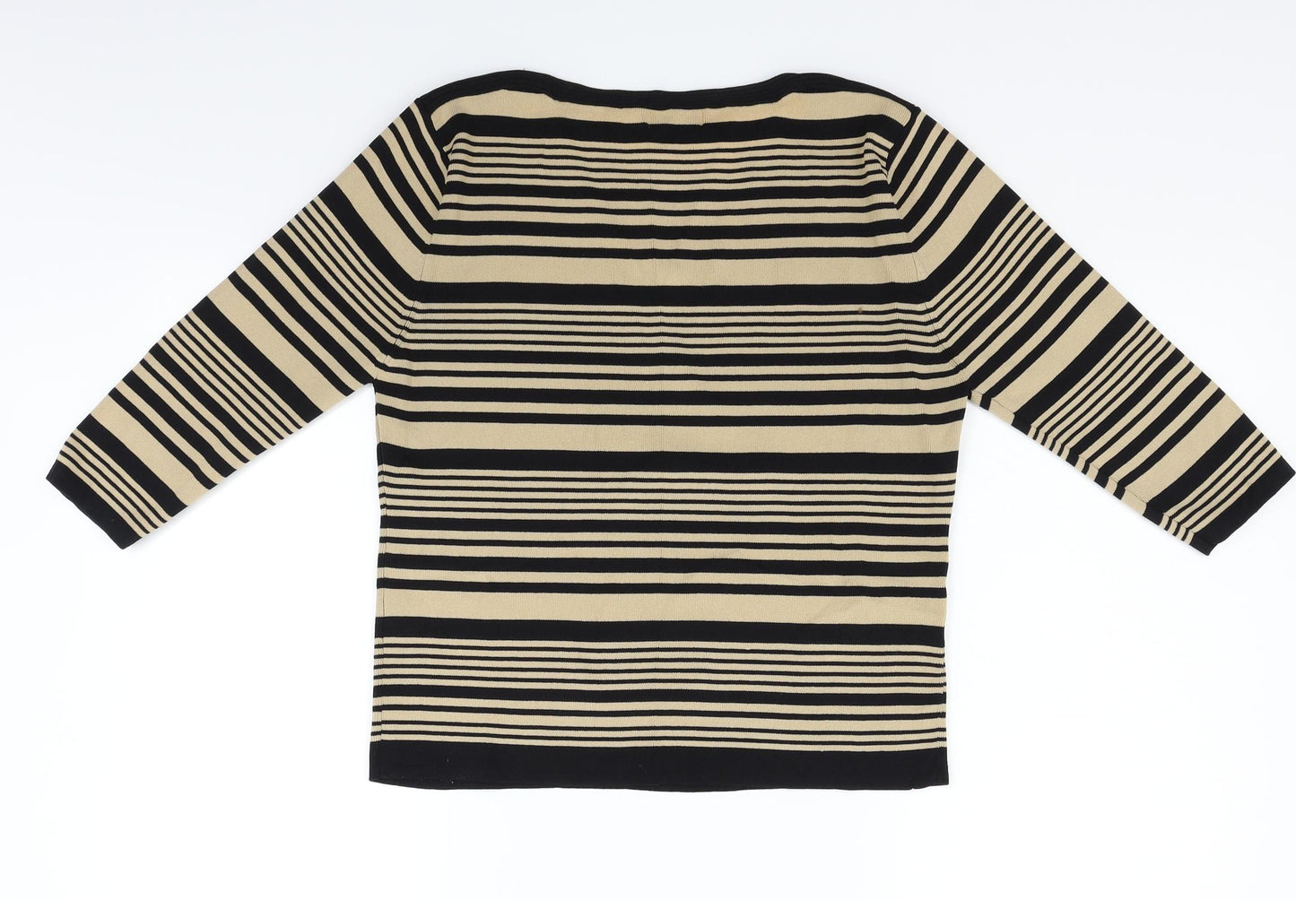 Bonmarché Womens Beige Striped  Pullover Jumper Size M