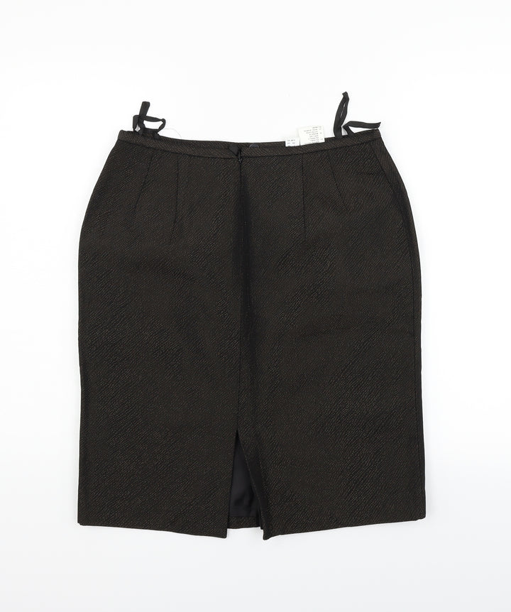 MADELENE Womens Black Flare Skirt Size 14