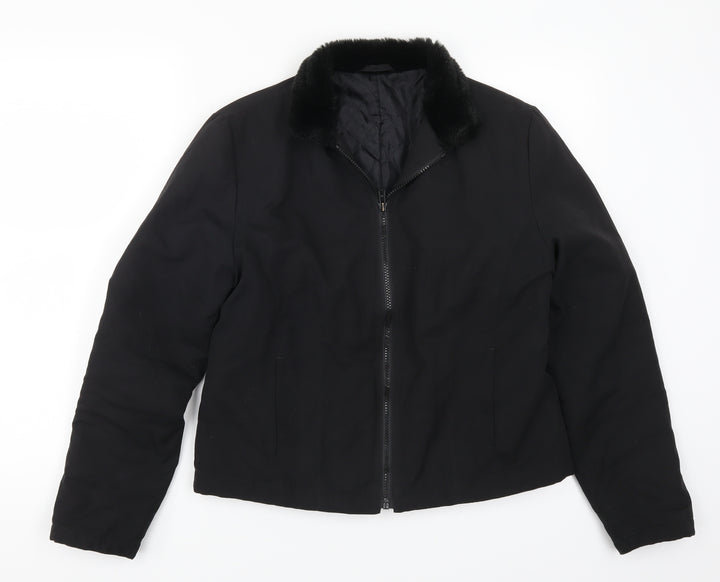 New Look Womens Black Jacket Coat Size 14