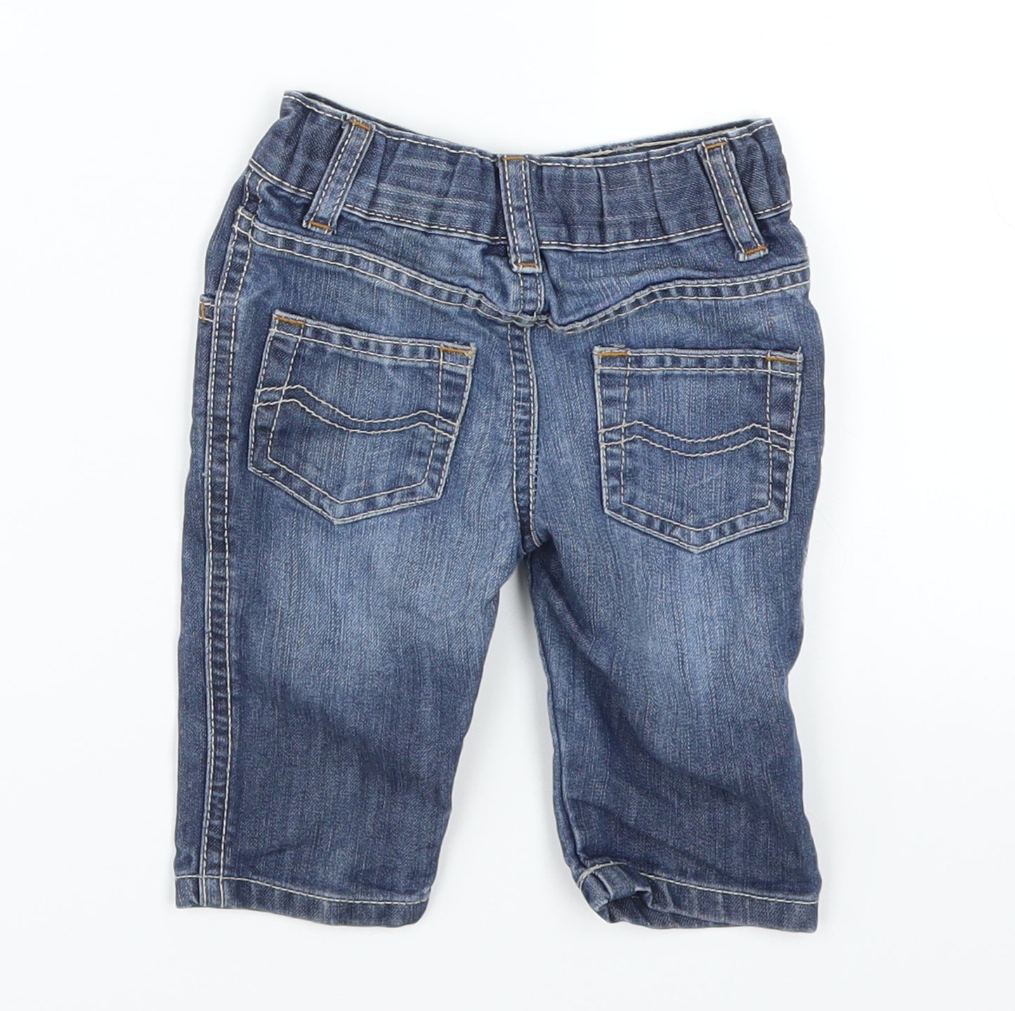 Matalan Baby Blue  Denim Cargo Jeans Size 3-6 Months