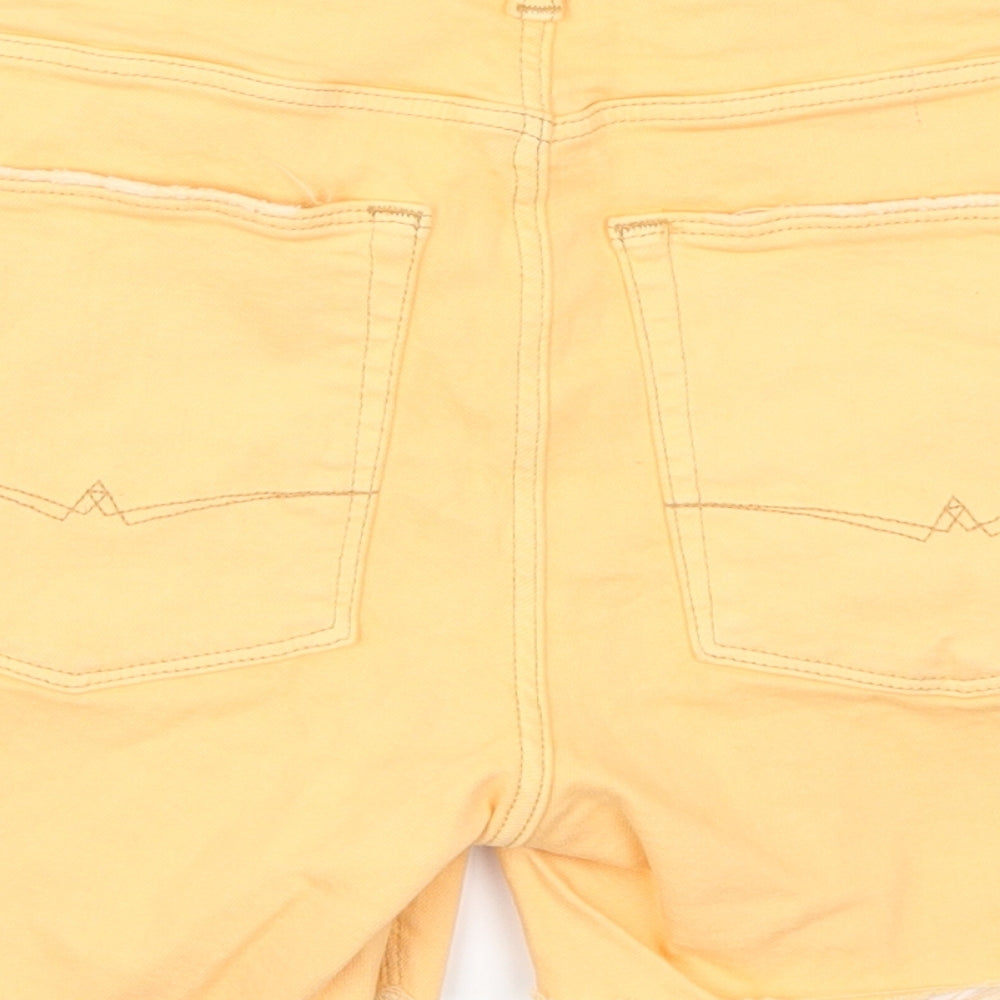 ASOS Womens Orange  Denim Cut-Off Shorts Size 32 in - Distressed Hem